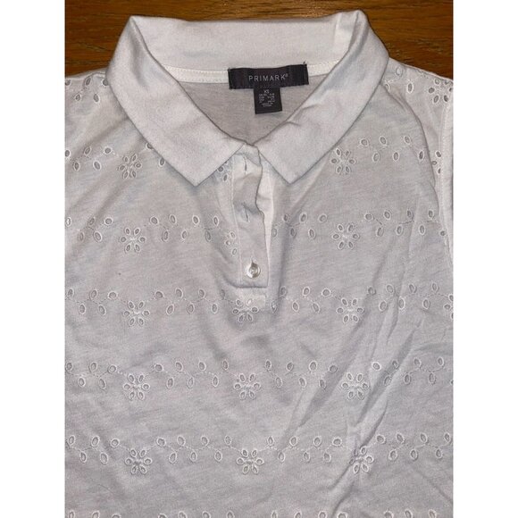 Primark White Floral Print Crop Tank-XS - Picture 2 of 4